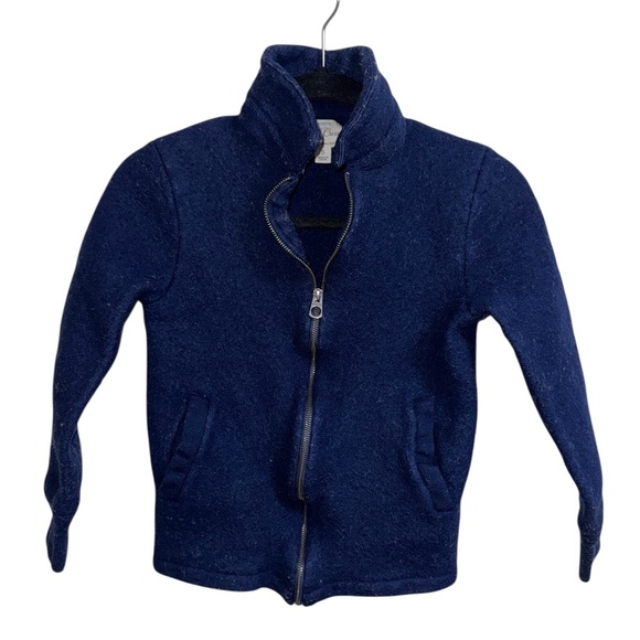J. Crew Jackets & Blazers - J.Crew Merino Wool Zip Jacket Navy Blue Small